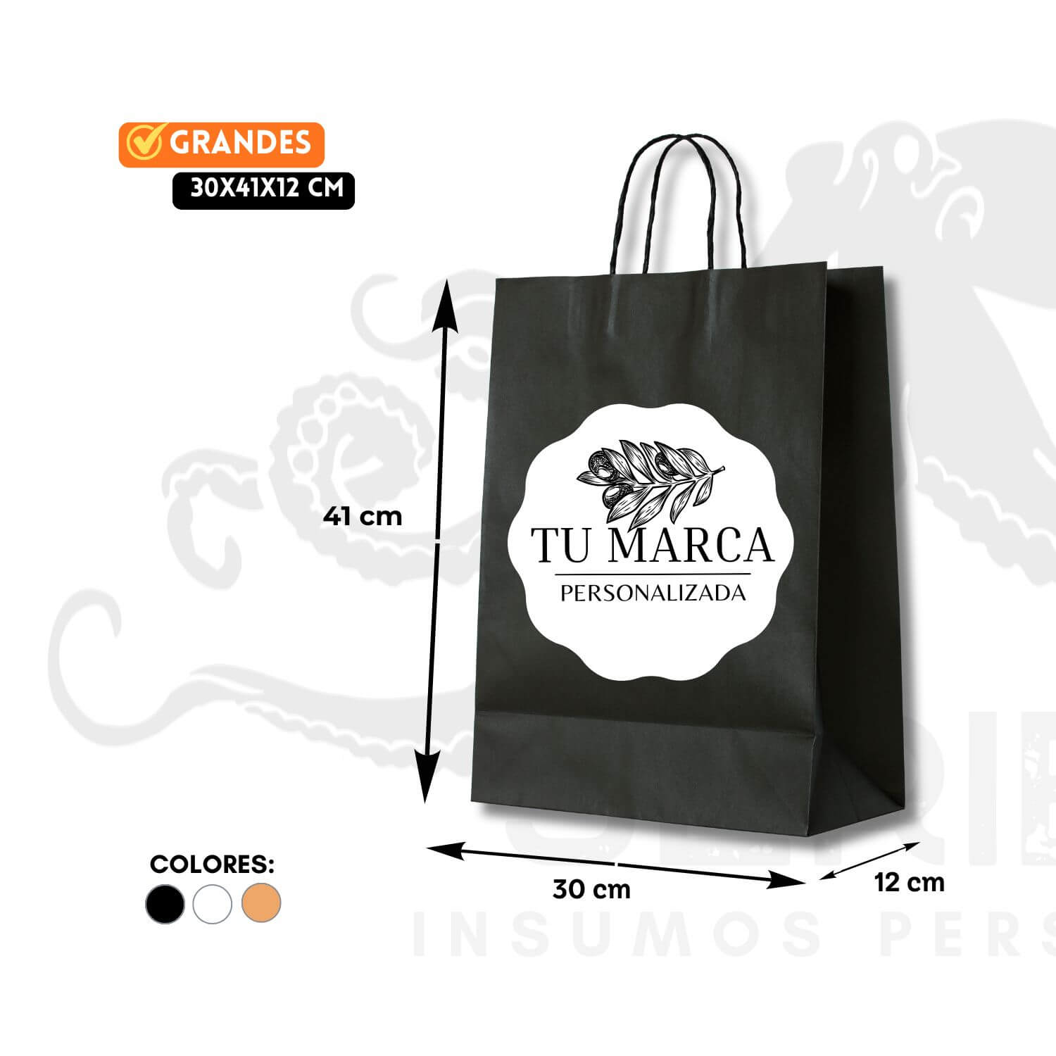 Bolsas personalizadas de 30x41x12 cm - Imagen 2